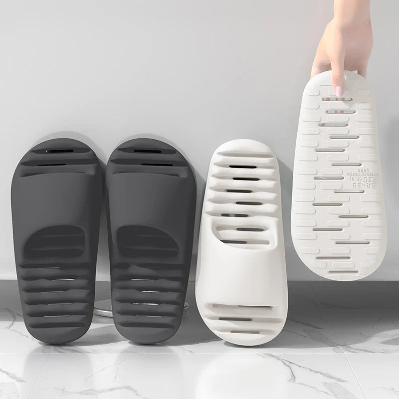 Bathroom slippers for men, summer new style, anti slip, leak proof, quick drying, hollowed out couple, cool slippers for women