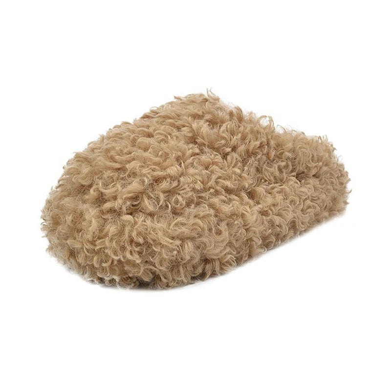 Winter 2025 Fashion Shoes Comfortable Plush Velvet Warm Slippers Home Non-slip Lightweight Soft-soled Indoor slippers