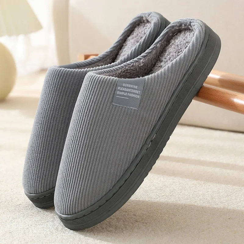 Home Slipper Fuzzy Winter Warm Fur Plush Non Slip Indoor Room Classic House Shoe Lazy Footwear Bedroom
