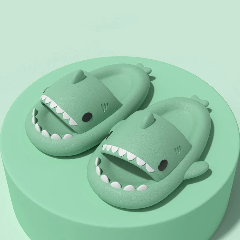 Litfun Shark Slippers Fashion Beach Non-slip Sandal Platform Shark Slides Home Thick Soled Flip Flop