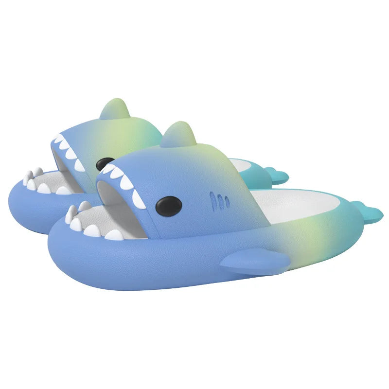 Litfun Shark Slippers Fashion Beach Non-slip Sandal Platform Shark Slides Home Thick Soled Flip Flop