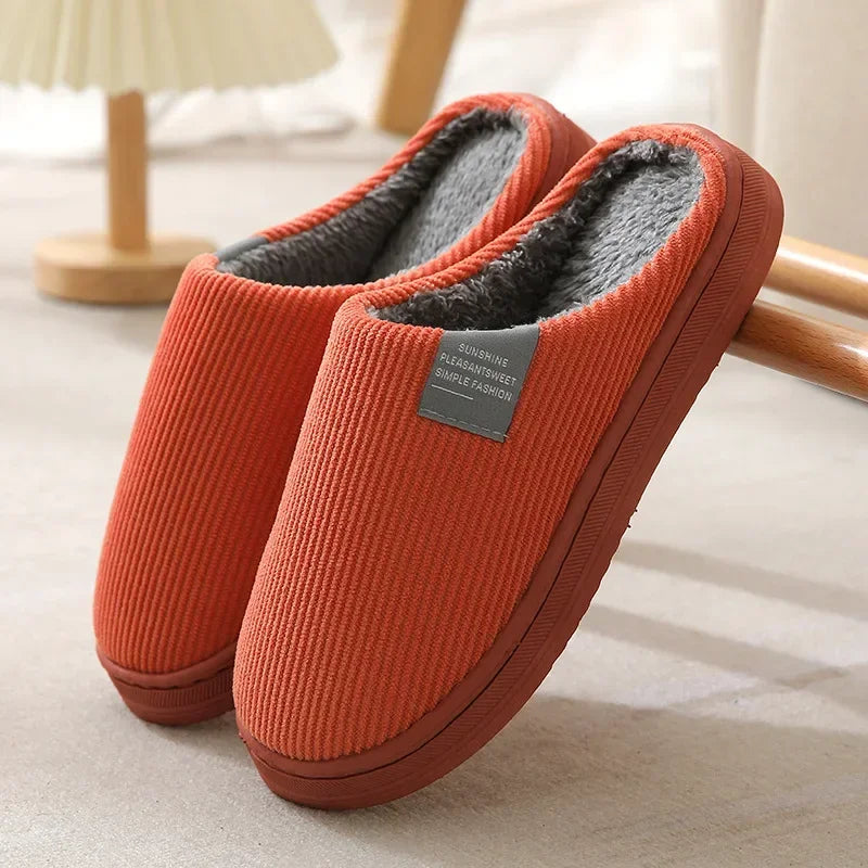 Home Slipper Fuzzy Winter Warm Fur Plush Non Slip Indoor Room Classic House Shoe Lazy Footwear Bedroom