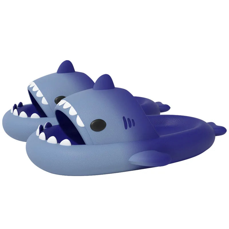 Litfun Shark Slippers Fashion Beach Non-slip Sandal Platform Shark Slides Home Thick Soled Flip Flop