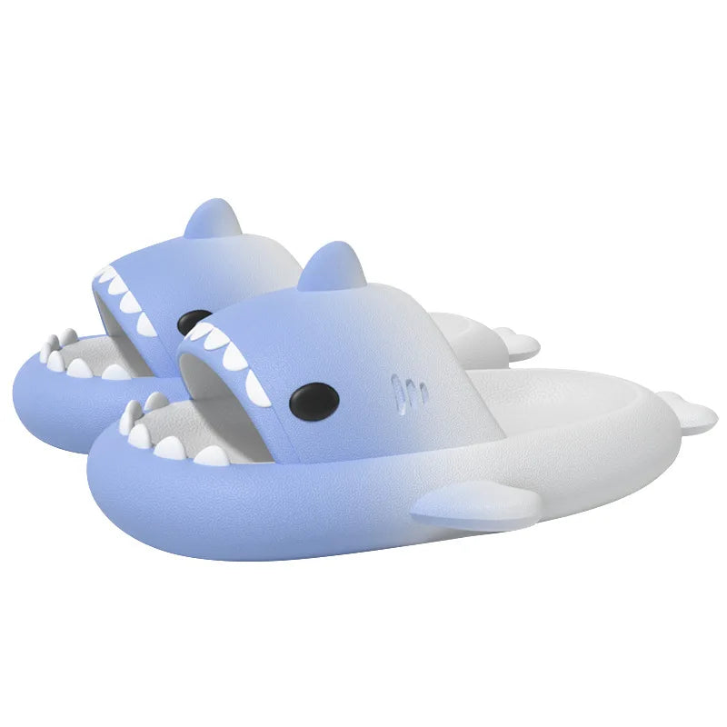 Litfun Shark Slippers Fashion Beach Non-slip Sandal Platform Shark Slides Home Thick Soled Flip Flop