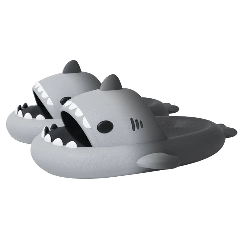 Litfun Shark Slippers Fashion Beach Non-slip Sandal Platform Shark Slides Home Thick Soled Flip Flop
