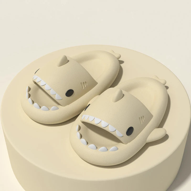 Litfun Shark Slippers Fashion Beach Non-slip Sandal Platform Shark Slides Home Thick Soled Flip Flop