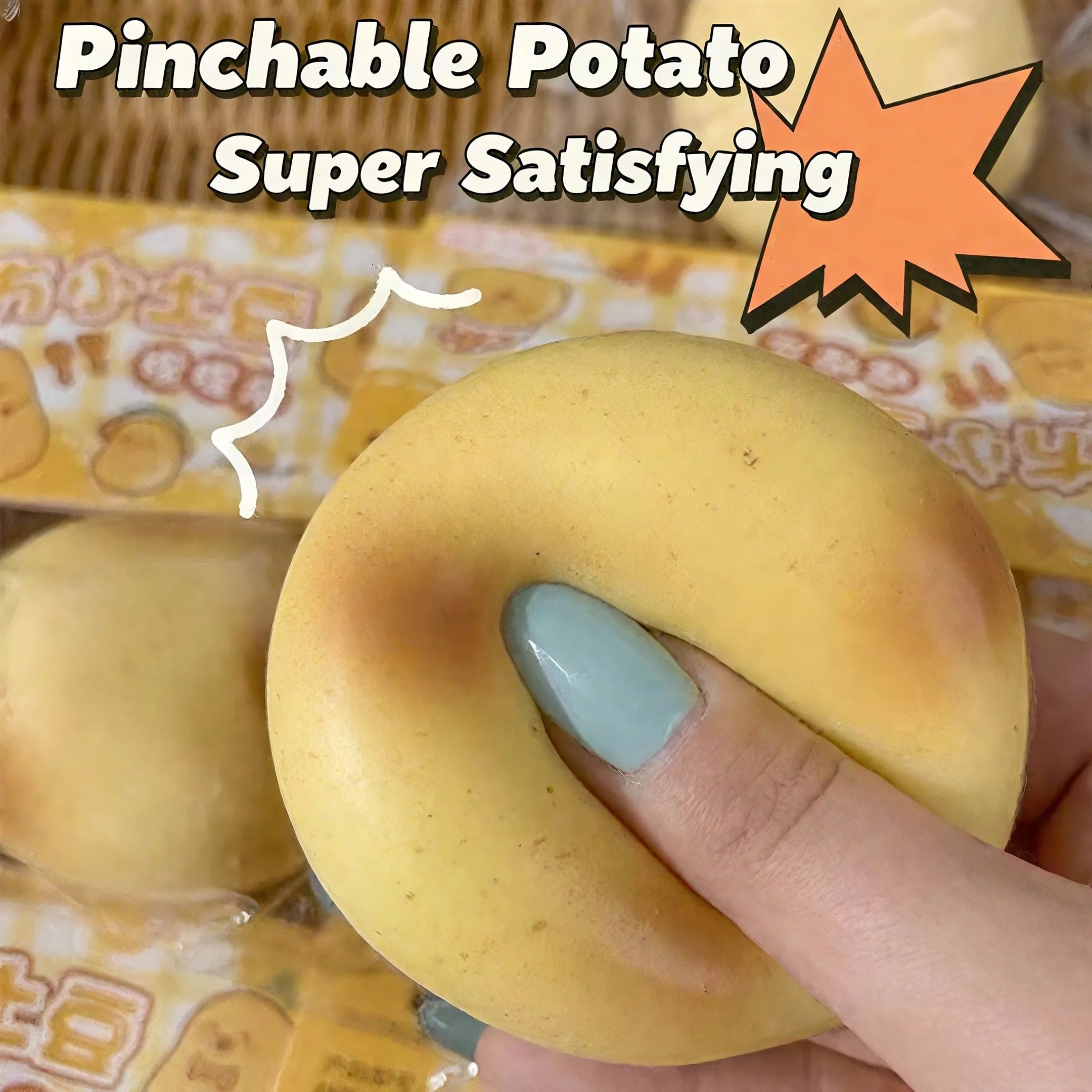 Squishy Food Potato Squeeze Stress Ball Fun Food Squishy Toy Fluid Sensory Slow Rising Fidget Toys Anti-stress Squishies Gift