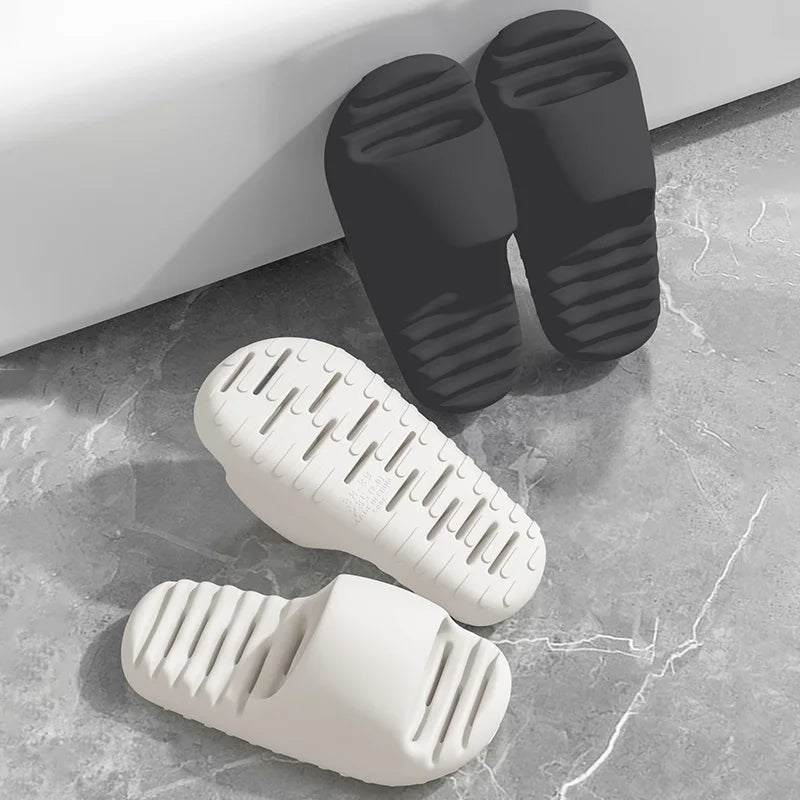 Bathroom slippers for men, summer new style, anti slip, leak proof, quick drying, hollowed out couple, cool slippers for women