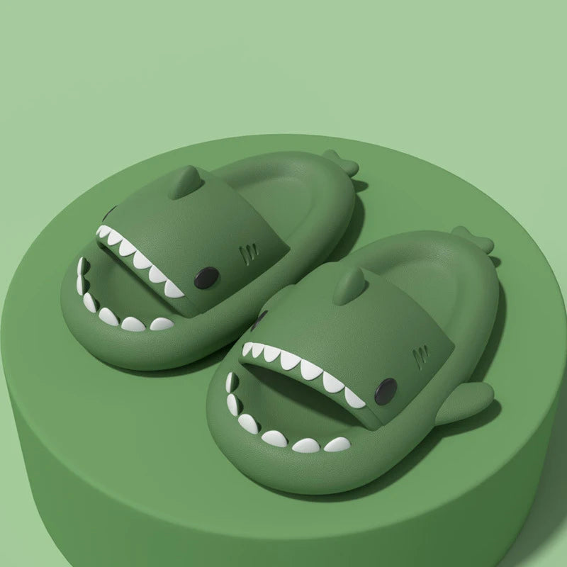 Litfun Shark Slippers Fashion Beach Non-slip Sandal Platform Shark Slides Home Thick Soled Flip Flop