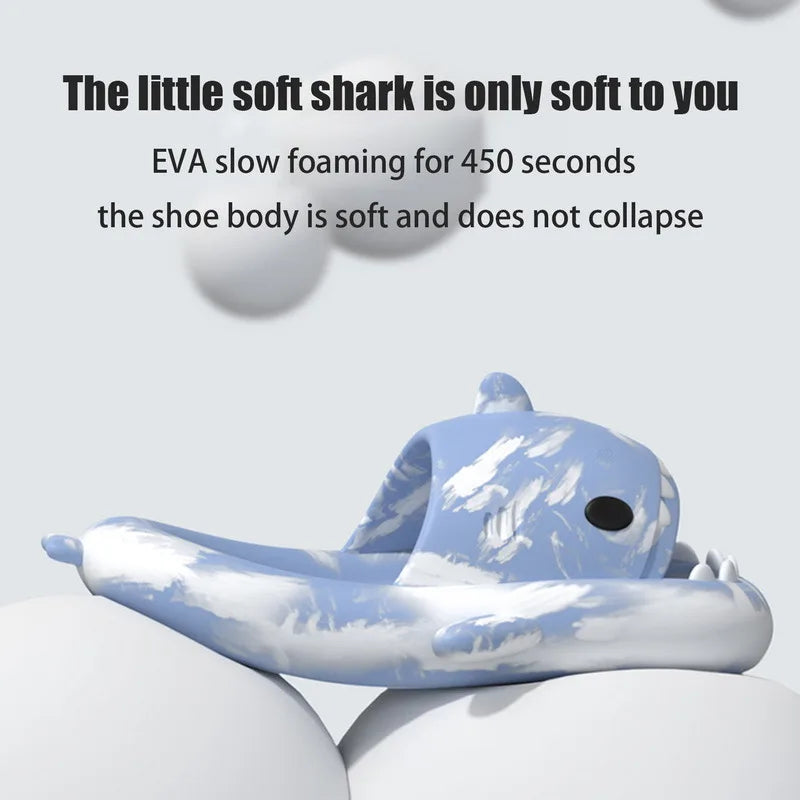 Litfun Shark Slippers Fashion Beach Non-slip Sandal Platform Shark Slides Home Thick Soled Flip Flop