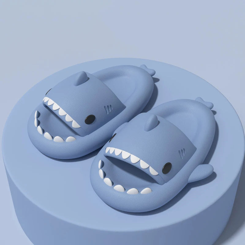 Litfun Shark Slippers Fashion Beach Non-slip Sandal Platform Shark Slides Home Thick Soled Flip Flop
