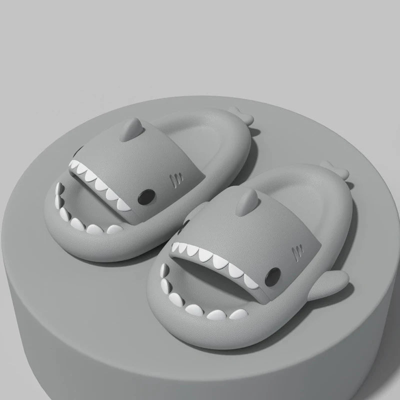 Litfun Shark Slippers Fashion Beach Non-slip Sandal Platform Shark Slides Home Thick Soled Flip Flop