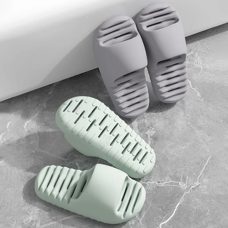 Bathroom slippers for men, summer new style, anti slip, leak proof, quick drying, hollowed out couple, cool slippers for women