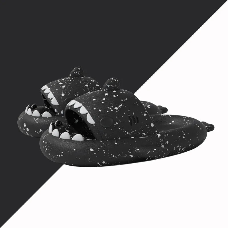 Litfun Shark Slippers Fashion Beach Non-slip Sandal Platform Shark Slides Home Thick Soled Flip Flop
