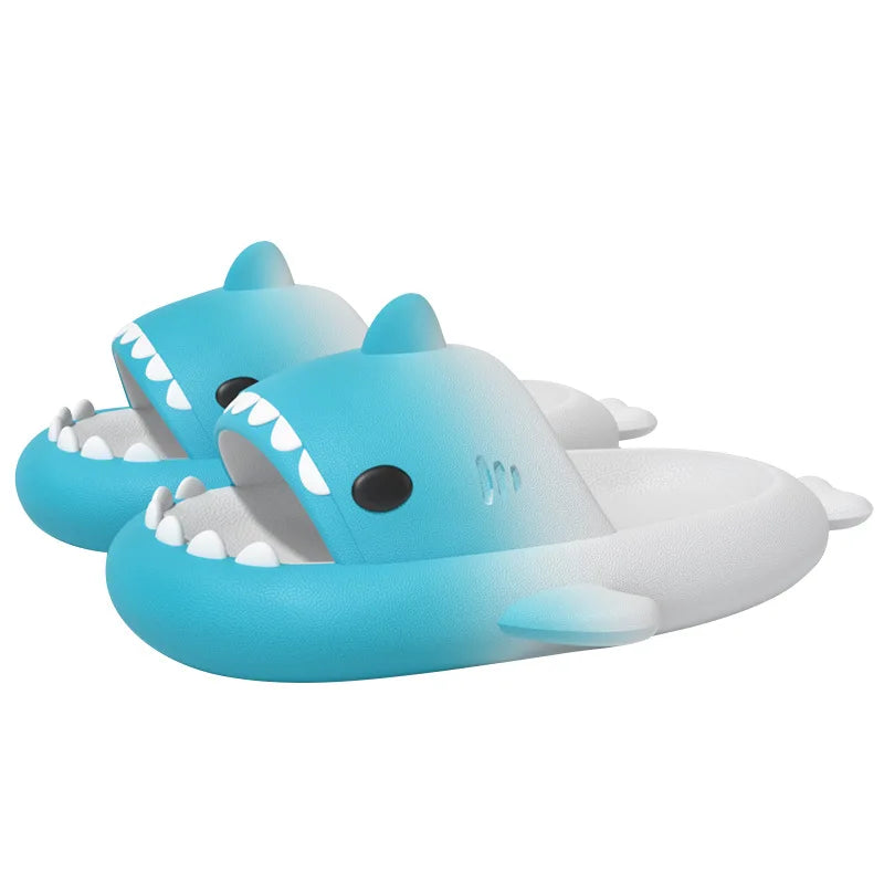 Litfun Shark Slippers Fashion Beach Non-slip Sandal Platform Shark Slides Home Thick Soled Flip Flop