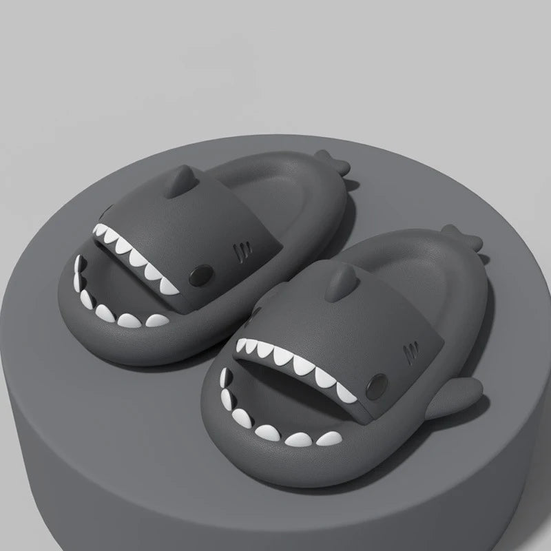 Litfun Shark Slippers Fashion Beach Non-slip Sandal Platform Shark Slides Home Thick Soled Flip Flop