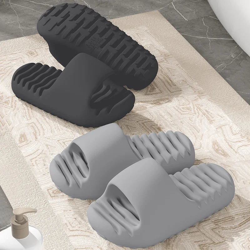 Bathroom slippers for men, summer new style, anti slip, leak proof, quick drying, hollowed out couple, cool slippers for women