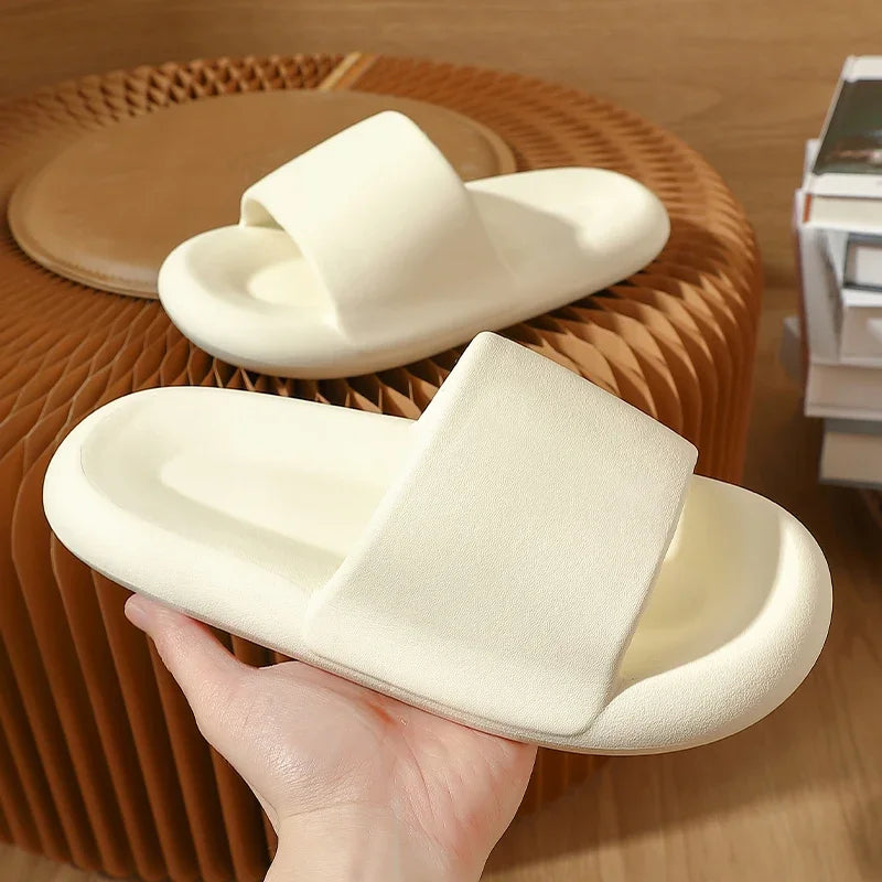New Soft EVA Slippers Home Slipper Outdoor Beach Summer Sandals Bath Flip Flops Non-Slip Thick Sole Shoes