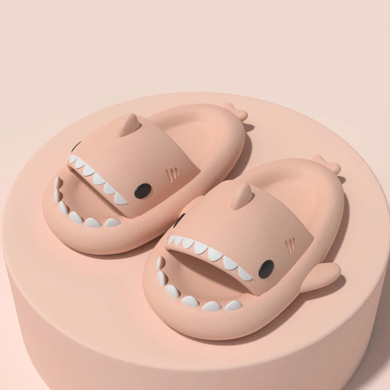 Litfun Shark Slippers Fashion Beach Non-slip Sandal Platform Shark Slides Home Thick Soled Flip Flop