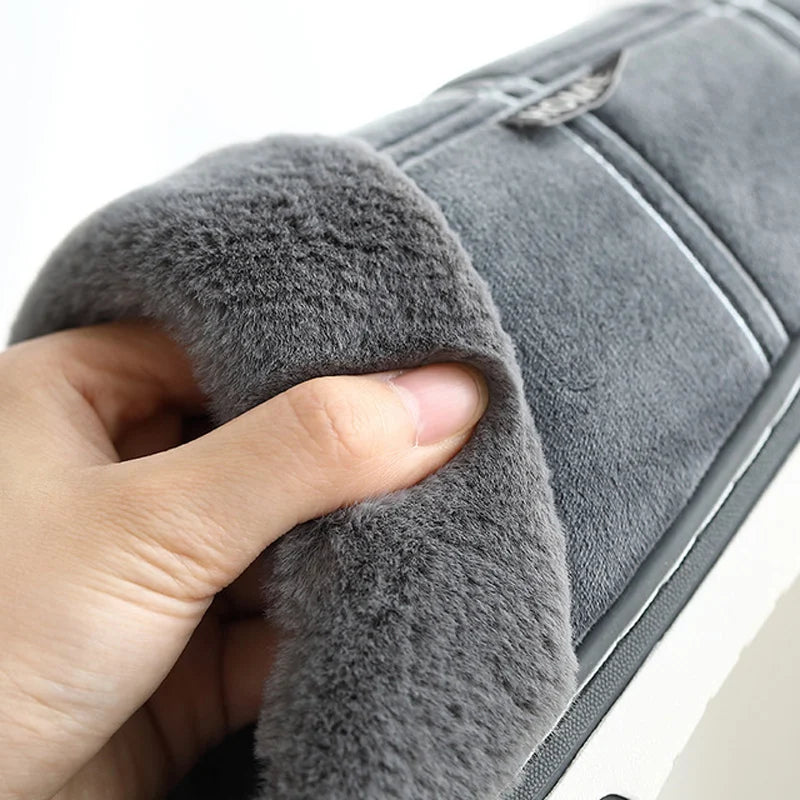 House slippers Plaid Warm Soft Comfortable Non Slip Living room Shoes Sturdy Sole Big Size 40-50