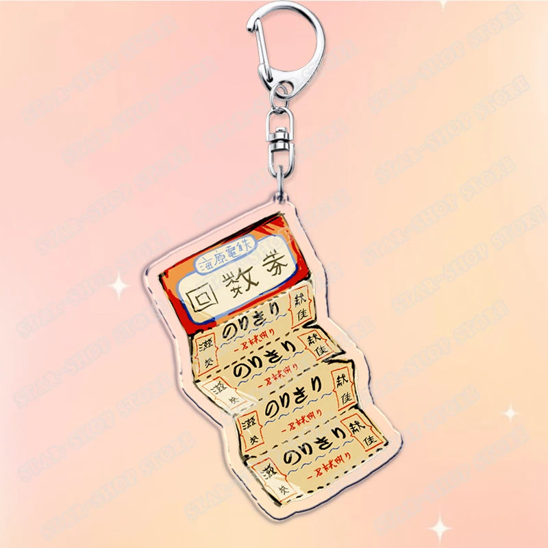Classic Japanese Anime Keychain for Accessories Bag Aesthetic Kawaii Cat Fire Key Chain Ring Keyring Jewelry Fans Friends Gifts