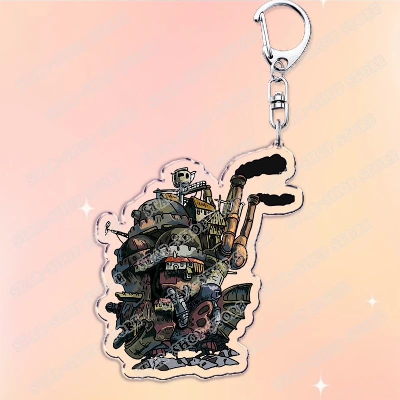 Classic Japanese Anime Keychain for Accessories Bag Aesthetic Kawaii Cat Fire Key Chain Ring Keyring Jewelry Fans Friends Gifts