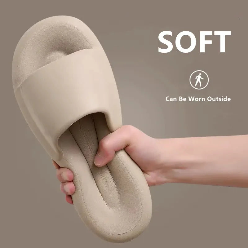New Soft EVA Slippers Home Slipper Outdoor Beach Summer Sandals Bath Flip Flops Non-Slip Thick Sole Shoes