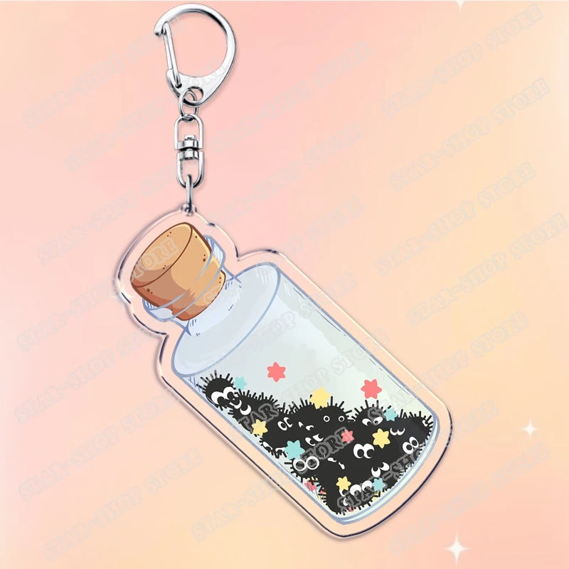 Classic Japanese Anime Keychain for Accessories Bag Aesthetic Kawaii Cat Fire Key Chain Ring Keyring Jewelry Fans Friends Gifts