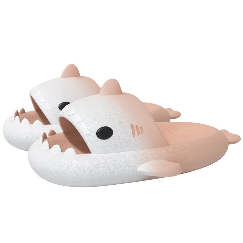 Litfun Shark Slippers Fashion Beach Non-slip Sandal Platform Shark Slides Home Thick Soled Flip Flop