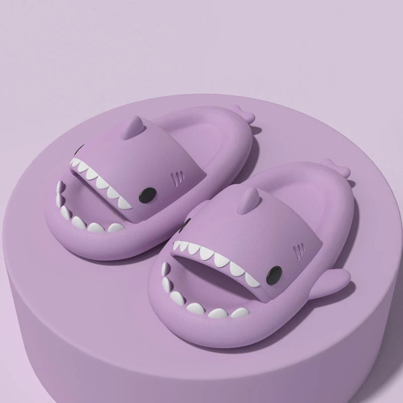 Litfun Shark Slippers Fashion Beach Non-slip Sandal Platform Shark Slides Home Thick Soled Flip Flop