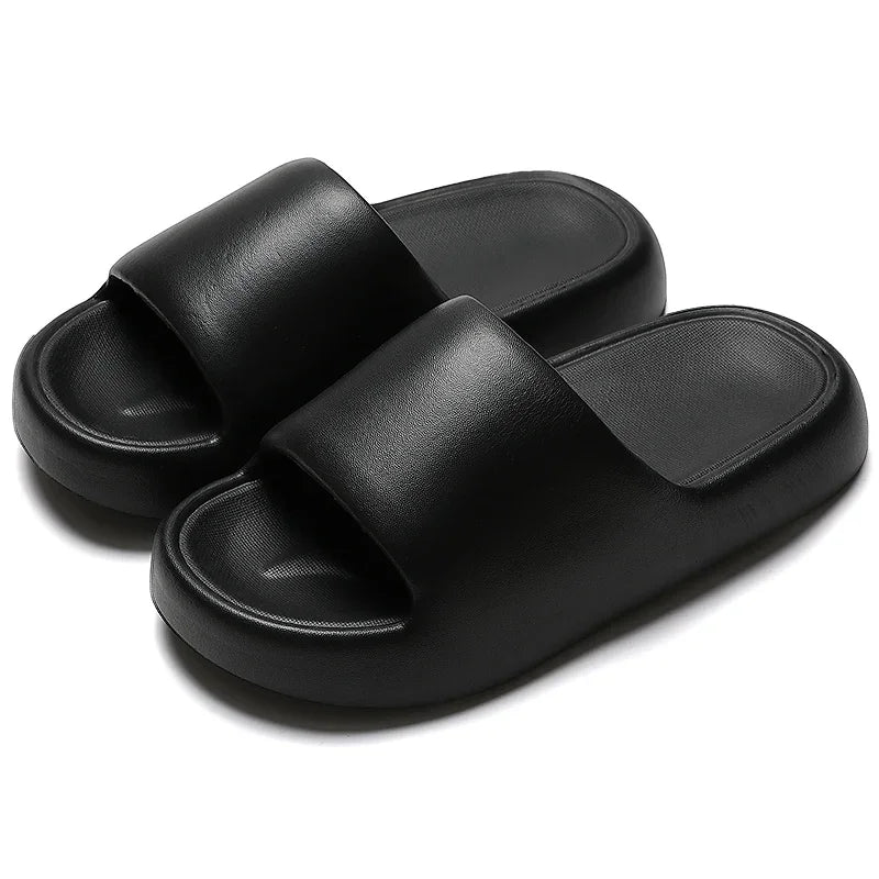 New Soft EVA Slippers Home Slipper Outdoor Beach Summer Sandals Bath Flip Flops Non-Slip Thick Sole Shoes