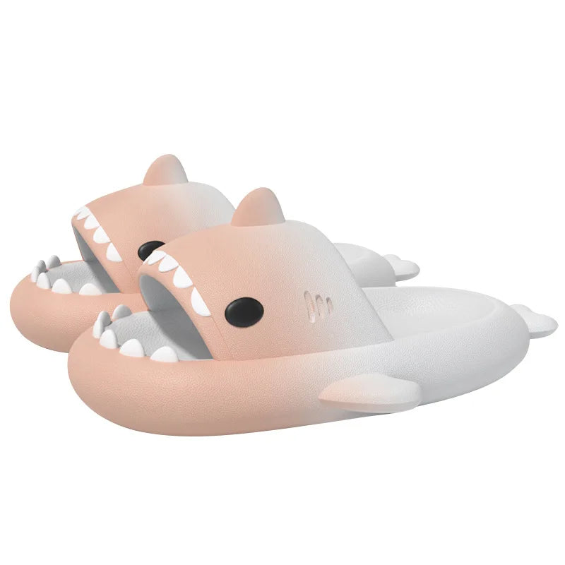 Litfun Shark Slippers Fashion Beach Non-slip Sandal Platform Shark Slides Home Thick Soled Flip Flop