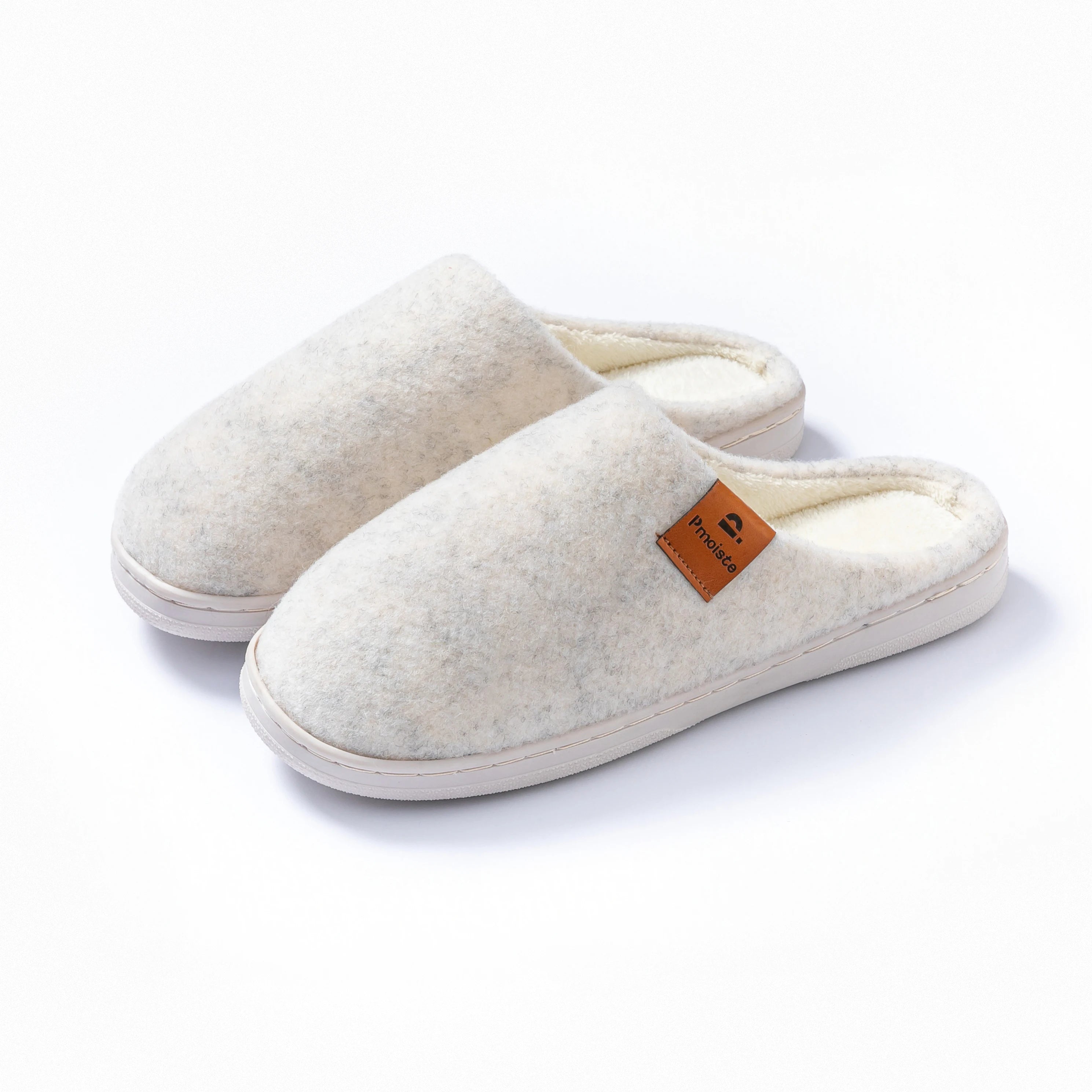 House Slippers Warm TPR Non Slip Felt Soft Memory Foam Cushion Indoor Shoes Winter Comfortable