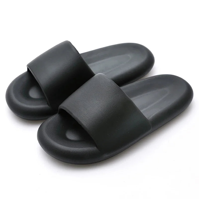 New Soft EVA Slippers Home Slipper Outdoor Beach Summer Sandals Bath Flip Flops Non-Slip Thick Sole Shoes