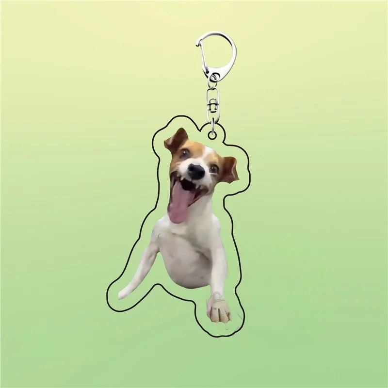 Meme Keychain Huh Cat Keychain Fanny Cat Keyring Talking Cats Confused Cat Pandant Cute Gift