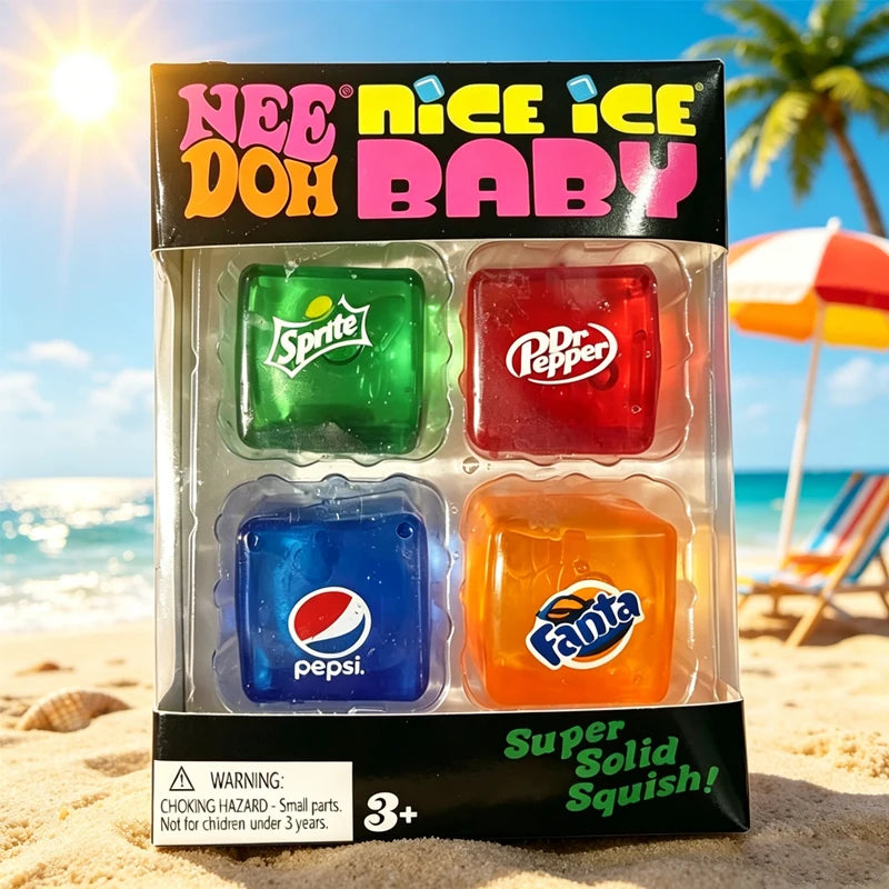 Squishy Schylling/; NeeDoh Nice Cube Sensory Squeeze Toy Super Squish Stress Relief Anxiety Sensory Tool Stress Reliever Toys