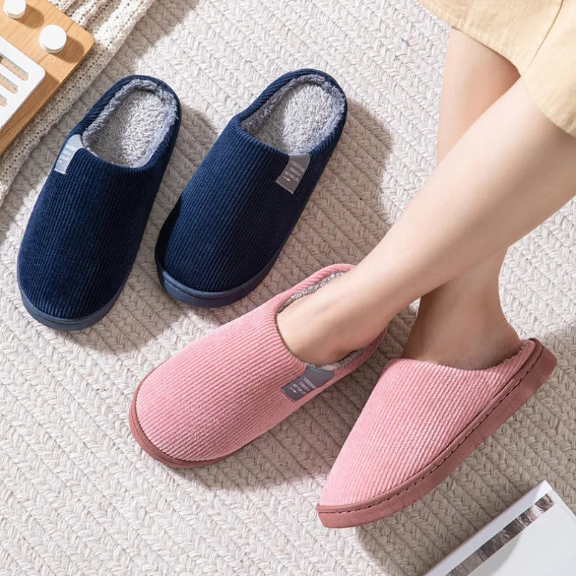 Home Slipper Fuzzy Winter Warm Fur Plush Non Slip Indoor Room Classic House Shoe Lazy Footwear Bedroom