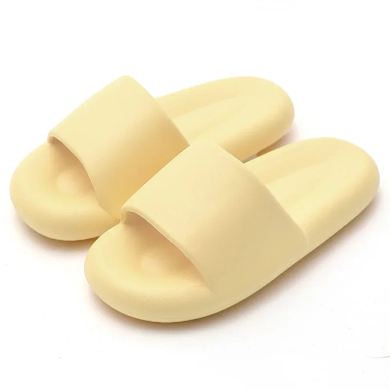 New Soft EVA Slippers Home Slipper Outdoor Beach Summer Sandals Bath Flip Flops Non-Slip Thick Sole Shoes