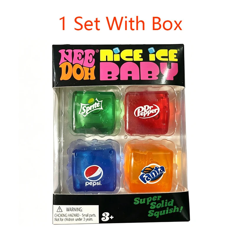 Squishy Schylling/; NeeDoh Nice Cube Sensory Squeeze Toy Super Squish Stress Relief Anxiety Sensory Tool Stress Reliever Toys