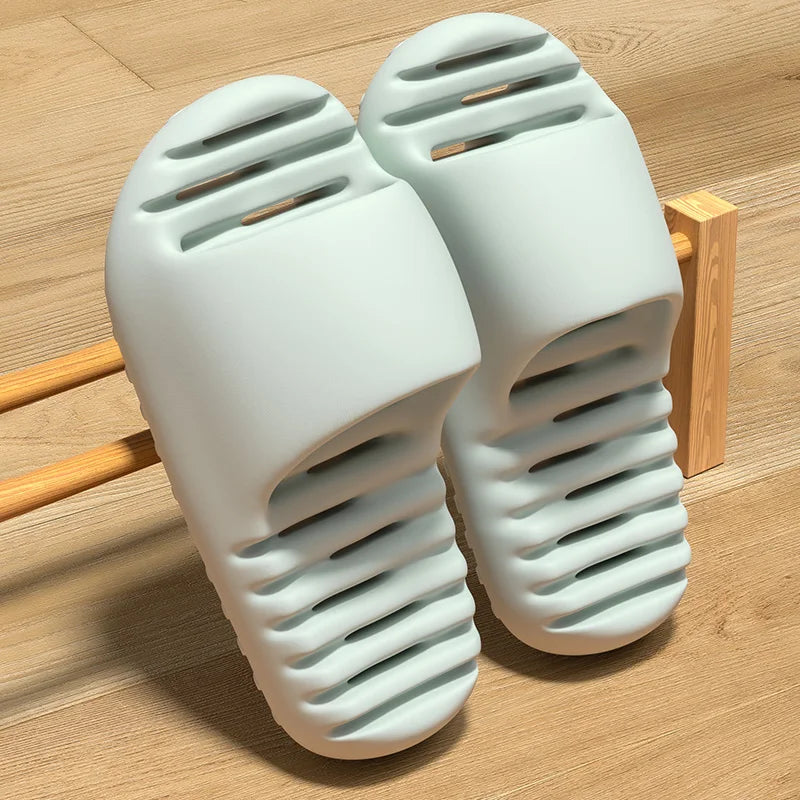 Bathroom slippers for men, summer new style, anti slip, leak proof, quick drying, hollowed out couple, cool slippers for women