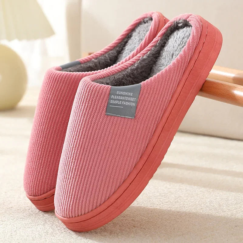 Home Slipper Fuzzy Winter Warm Fur Plush Non Slip Indoor Room Classic House Shoe Lazy Footwear Bedroom