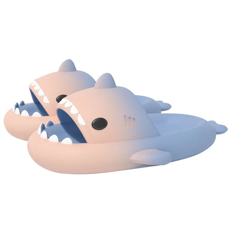 Litfun Shark Slippers Fashion Beach Non-slip Sandal Platform Shark Slides Home Thick Soled Flip Flop