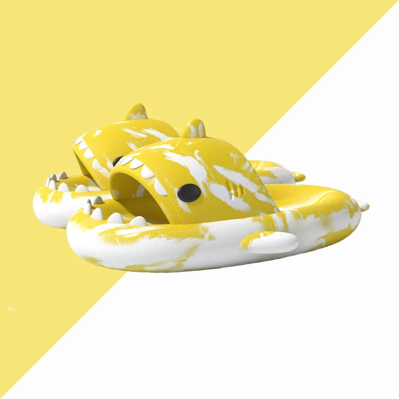 Litfun Shark Slippers Fashion Beach Non-slip Sandal Platform Shark Slides Home Thick Soled Flip Flop