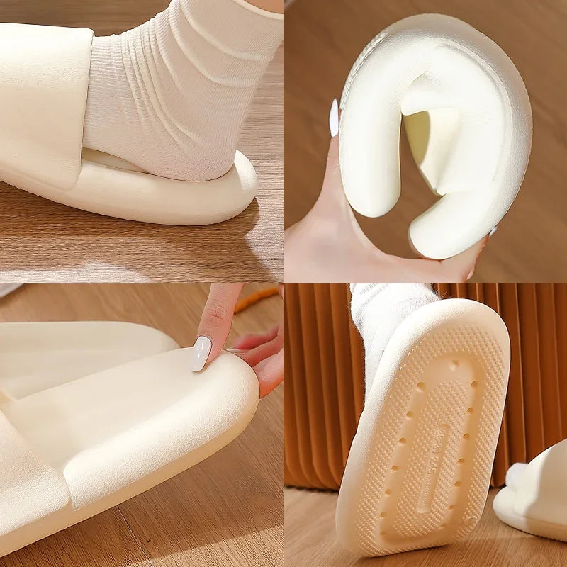 New Soft EVA Slippers Home Slipper Outdoor Beach Summer Sandals Bath Flip Flops Non-Slip Thick Sole Shoes