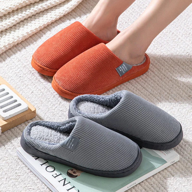 Home Slipper Fuzzy Winter Warm Fur Plush Non Slip Indoor Room Classic House Shoe Lazy Footwear Bedroom