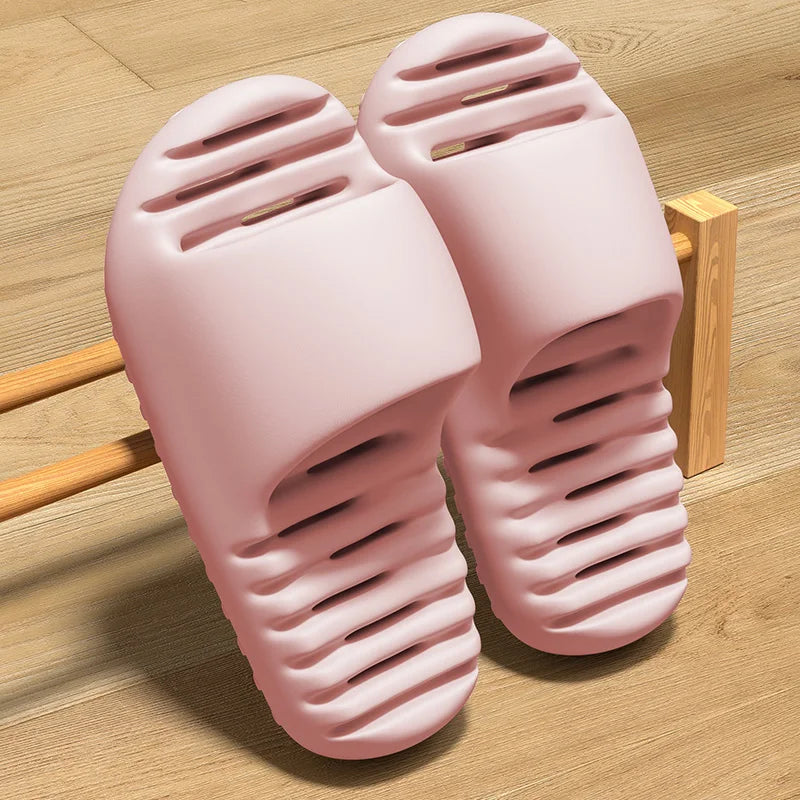 Bathroom slippers for men, summer new style, anti slip, leak proof, quick drying, hollowed out couple, cool slippers for women