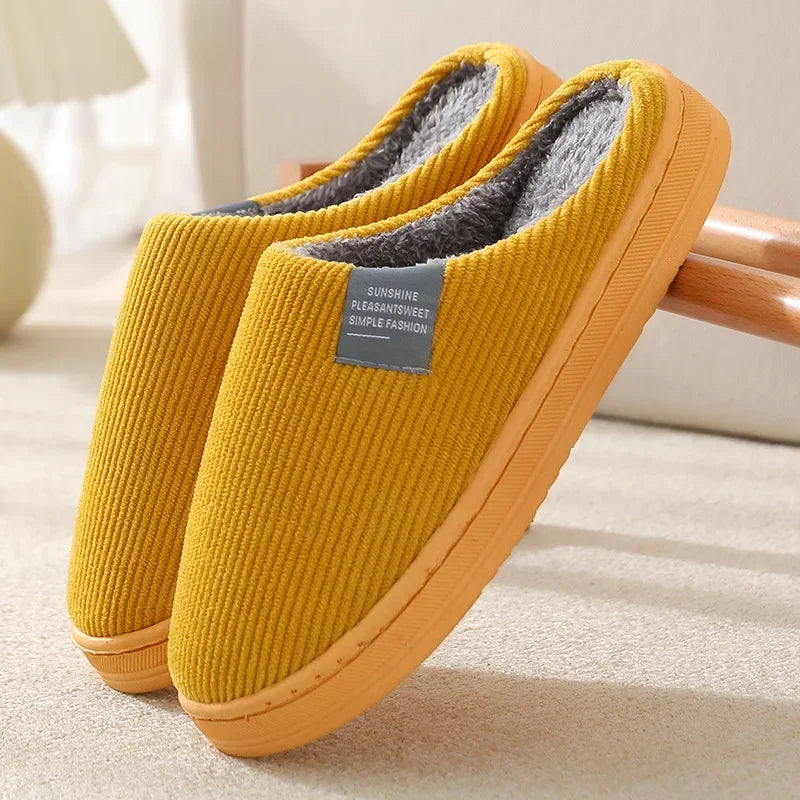Home Slipper Fuzzy Winter Warm Fur Plush Non Slip Indoor Room Classic House Shoe Lazy Footwear Bedroom