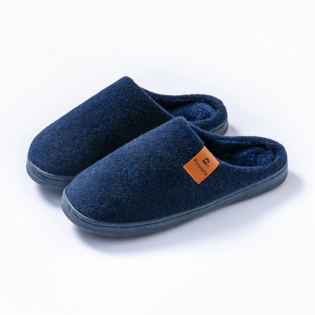 House Slippers Warm TPR Non Slip Felt Soft Memory Foam Cushion Indoor Shoes Winter Comfortable