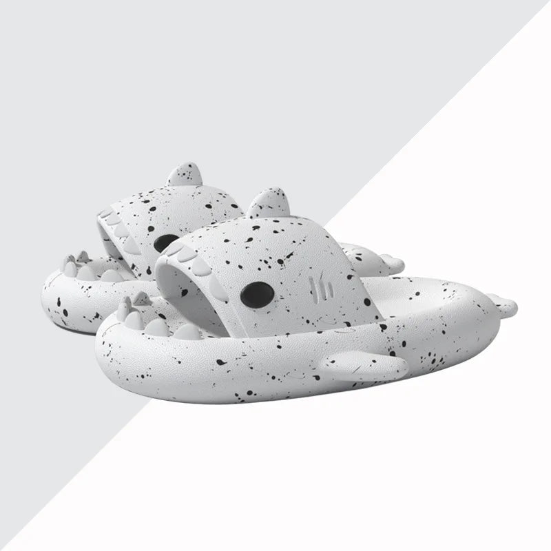 Litfun Shark Slippers Fashion Beach Non-slip Sandal Platform Shark Slides Home Thick Soled Flip Flop