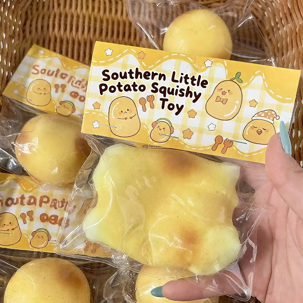 Squishy Food Potato Squeeze Stress Ball Fun Food Squishy Toy Fluid Sensory Slow Rising Fidget Toys Anti-stress Squishies Gift